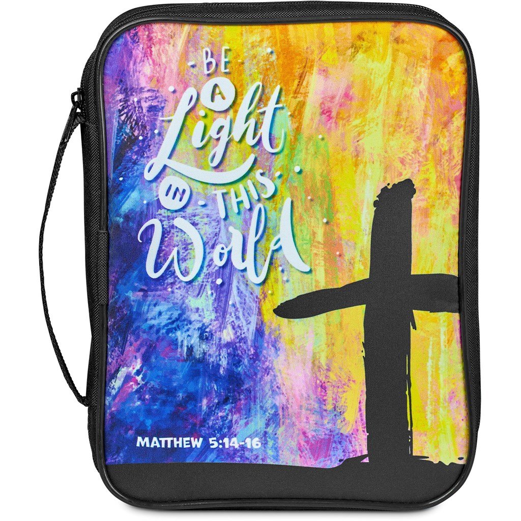 Pre-Production Sample Custom Faith Bible Book Bag With Carry Handle - Home and Living