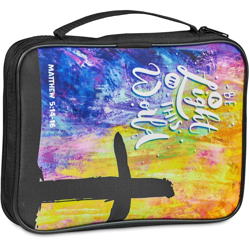 Pre-Production Sample Custom Faith Bible Book Bag With Carry Handle - Home and Living