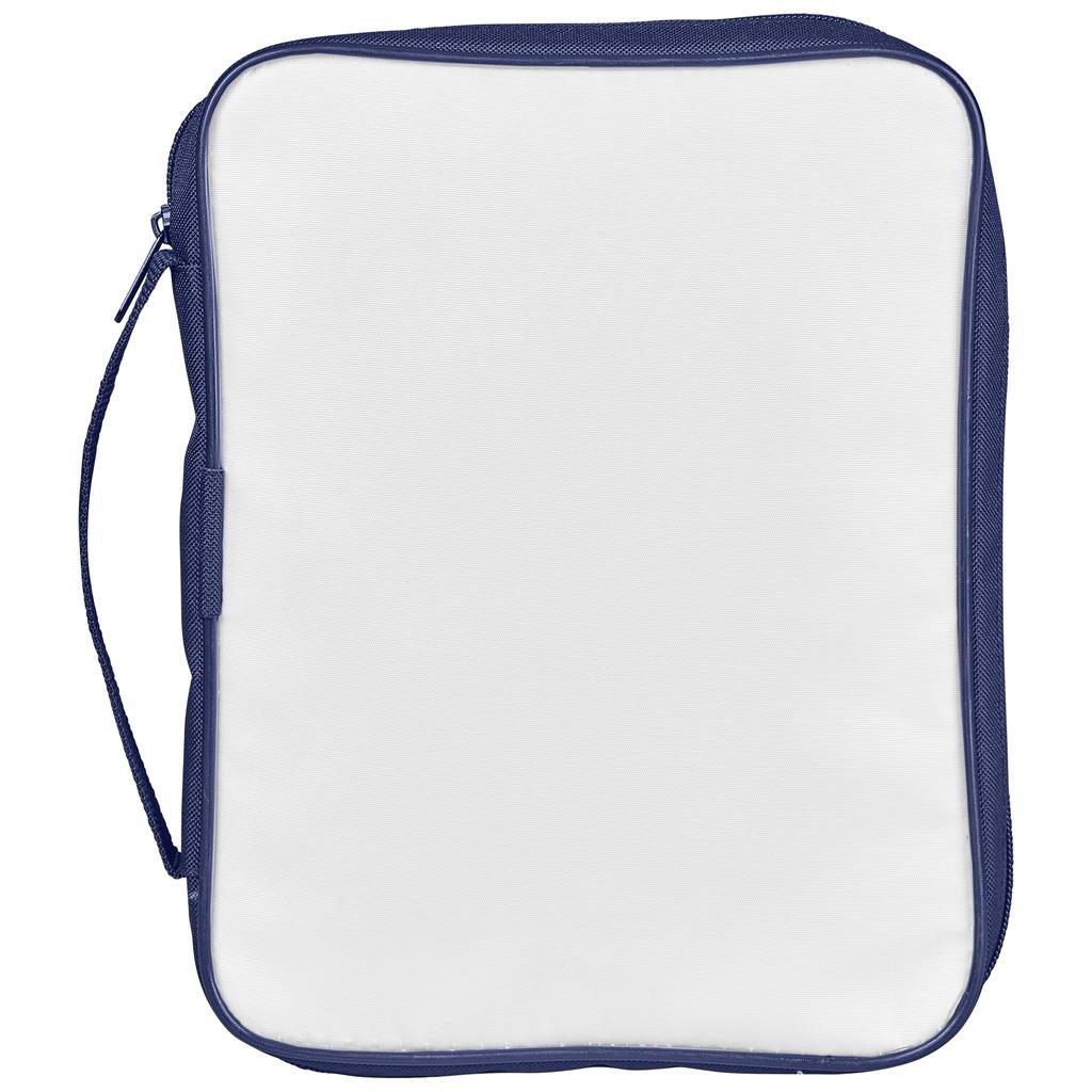 Pre-Production Sample Custom Faith Bible Book Bag With Carry Handle NAVY - Home and Living