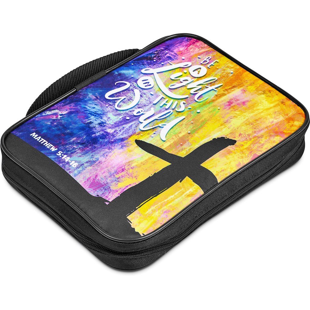 Pre-Production Sample Custom Faith Bible Book Bag With Carry Handle - Home and Living
