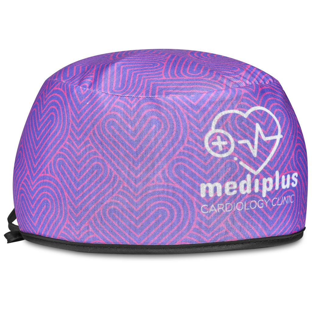 Pre-Production Sample Custom Halo Polyester Nurse Theatre Cap BLACK - Personal Care and Pamper Gifts