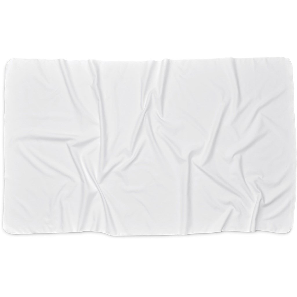 Pre-Production Sample Custom Hula Beach Towel - Dual Sided Branding SOLID WHITE - and Outdoor,Custom Sports Fitness