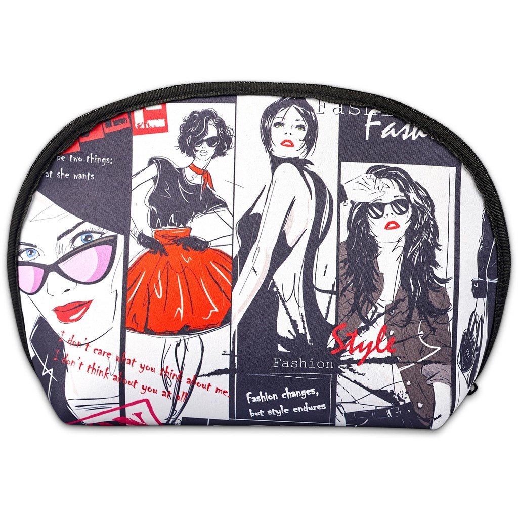 Pre-Production Sample Custom Isabella Neoprene Maxi Cosmetic Bag - Toiletry and Bags