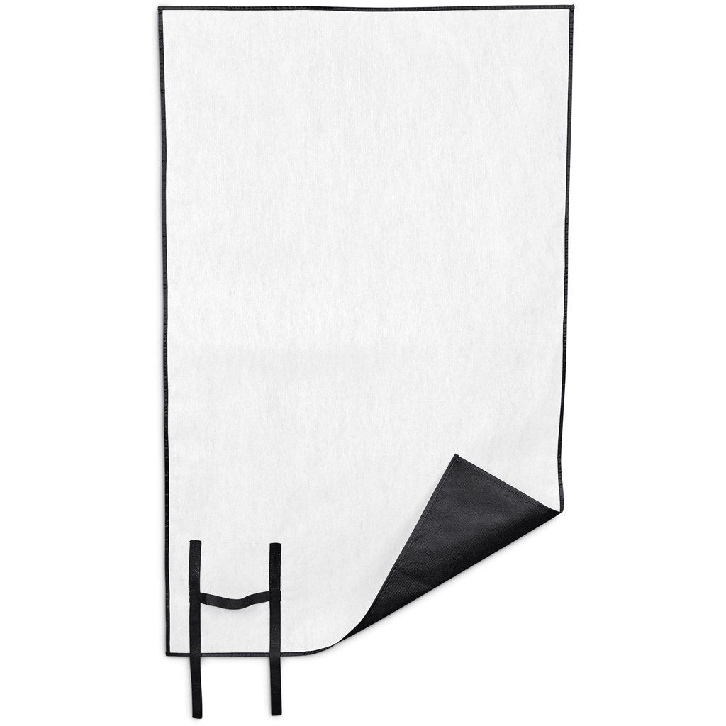 Pre-Production Sample Custom Ivory Recycled PET Picnic Mat BLACK - Beach and Outdoor