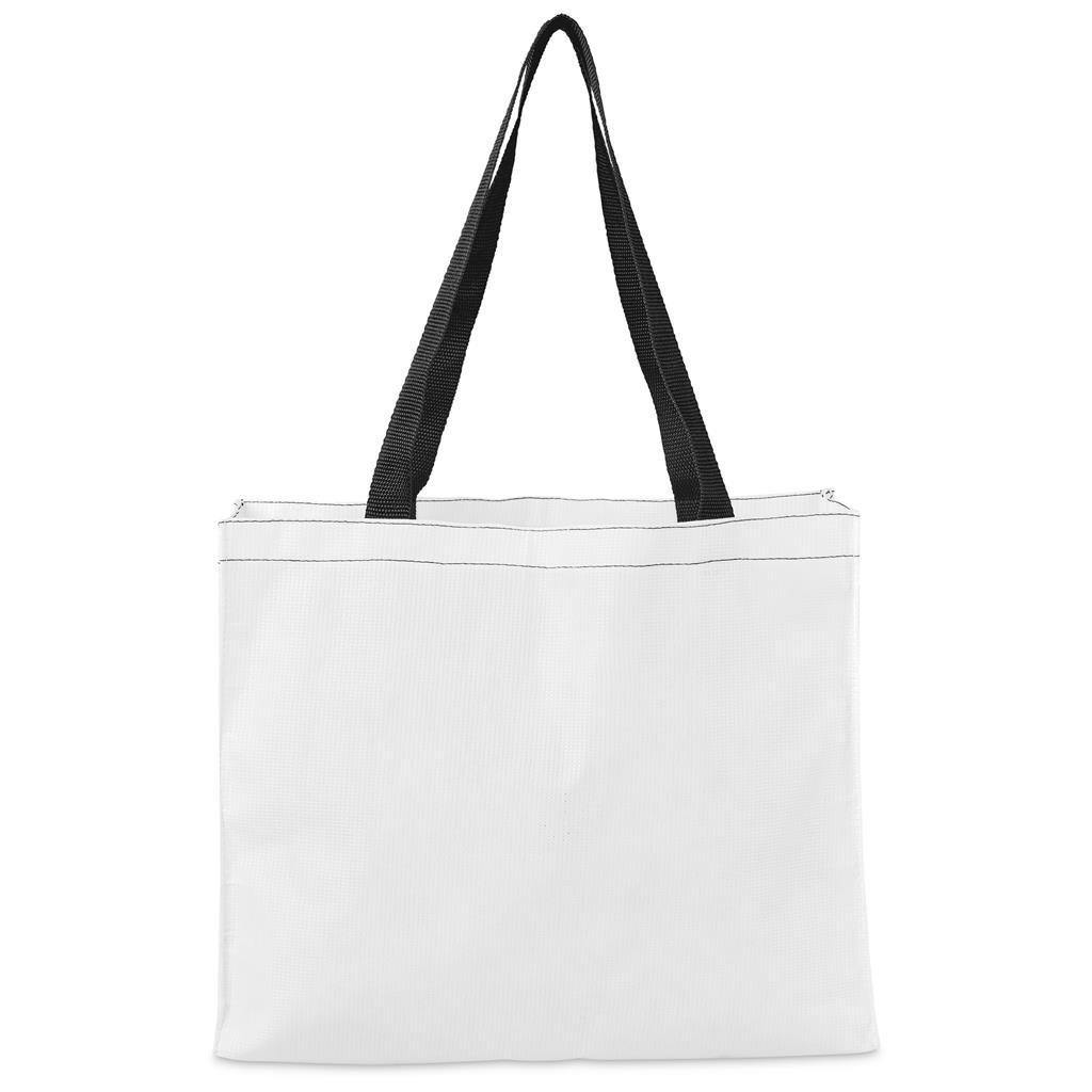 Pre-Production Sample Custom Menlyn Recycled PET Stitch-Bond Shopper BLACK - and Tote Bags