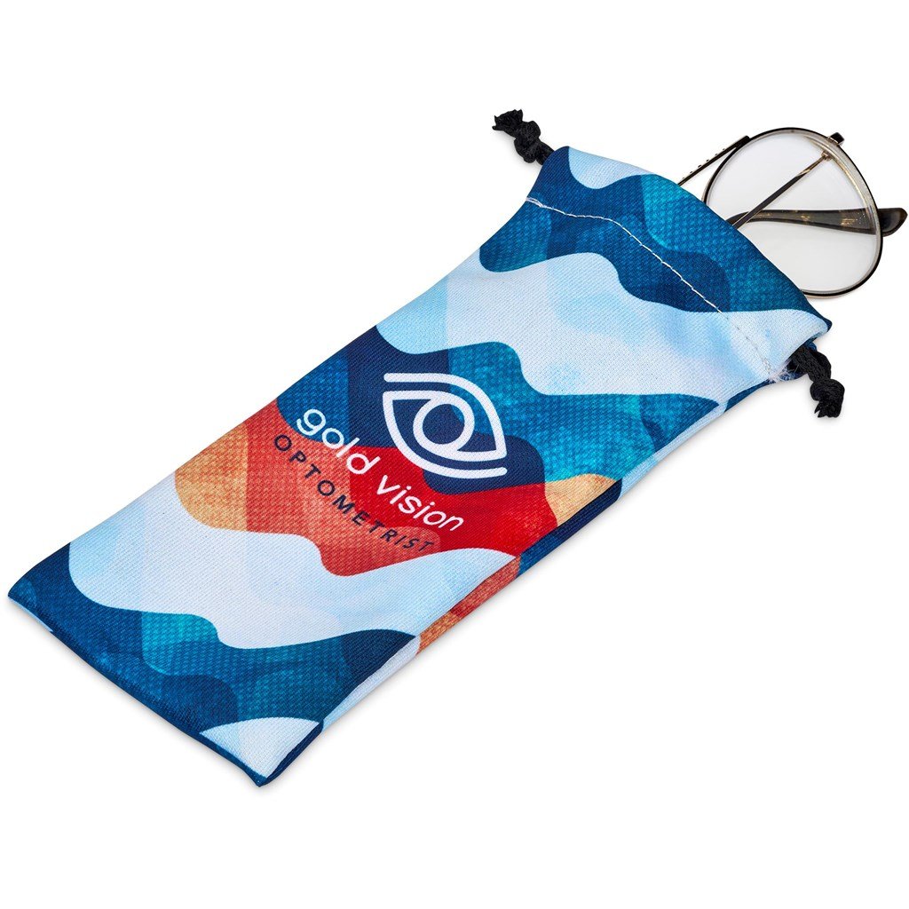 Pre-Production Sample Custom Midlands Polyester Glasses Pouch BLACK - Personal Care and Pamper Gifts