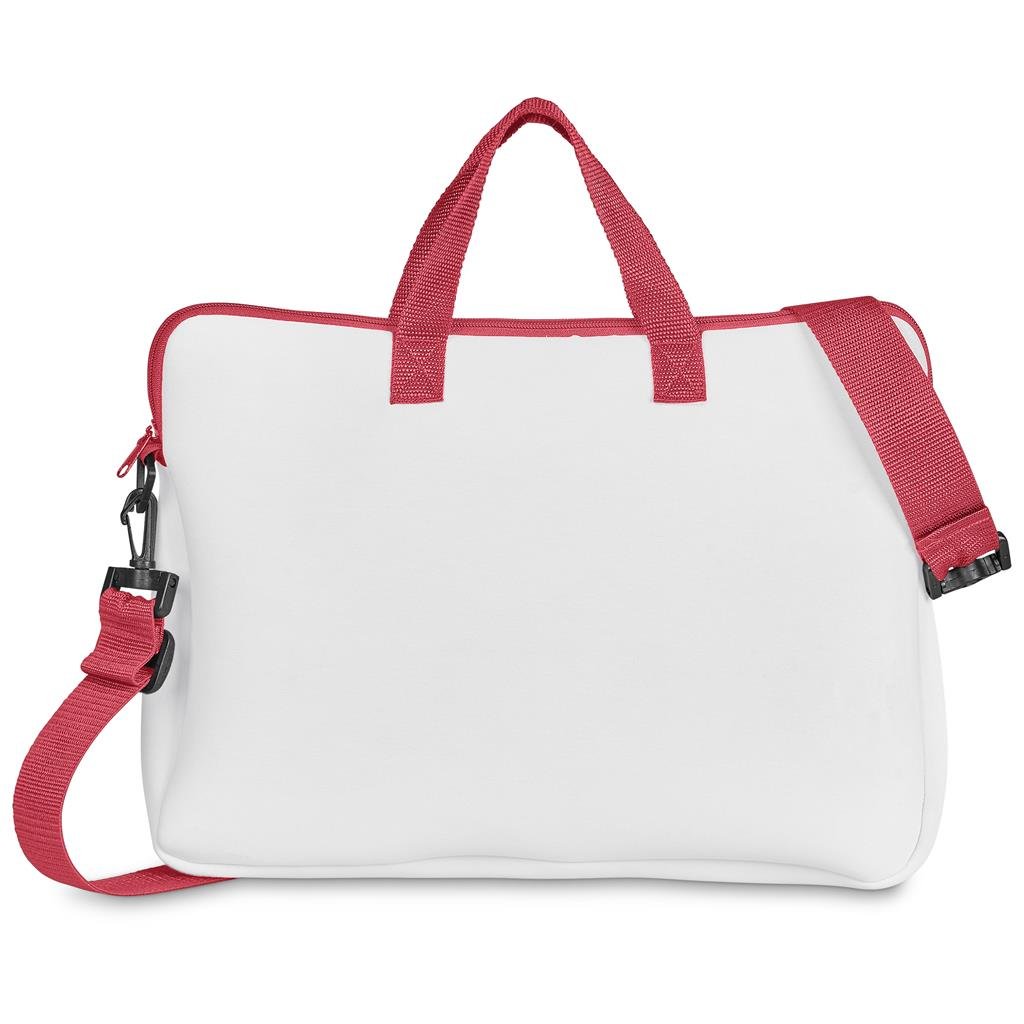 Pre-Production Sample Custom Neoprene 15.6-inch Nimbus Laptop Sleeve With Strap RED - Tech Sleeves