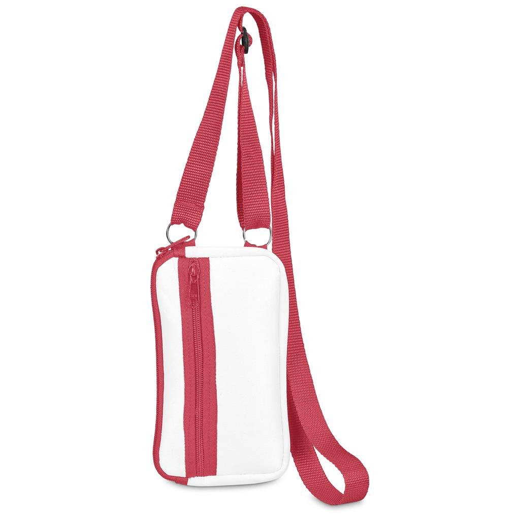 Pre-Production Sample Custom Paarl Neoprene Cell Phone Pouch RED - Crossbody and Waist Bags
