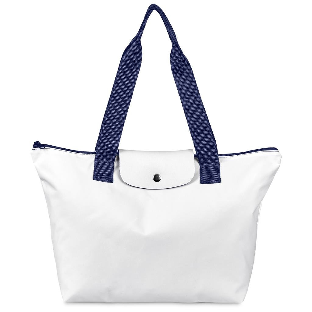 Pre-Production Sample Custom Rosebank Polyester Roll-Up Tote Bag NAVY - Shopper and Bags