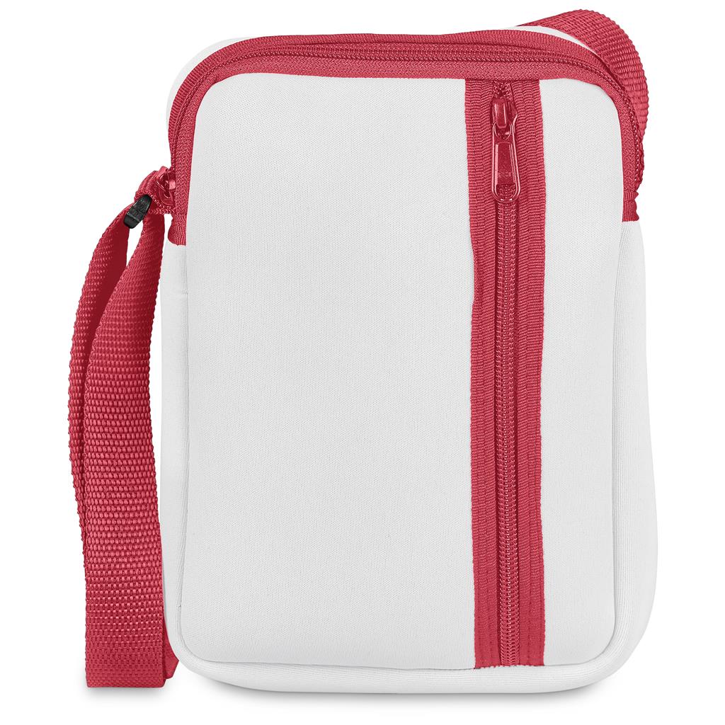 Pre-Production Sample Custom Satara Neoprene Large Cell Phone Pouch RED - Crossbody and Waist Bags