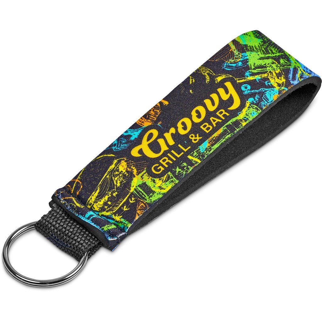 Pre-Production Sample Custom Two Ocean Neoprene Wrist Keyring BLACK - Personal Care and Pamper Gifts