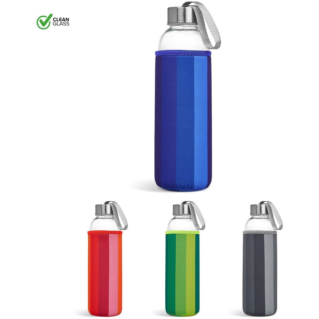Quirky Glass Water Bottle - 500ml - Bottles