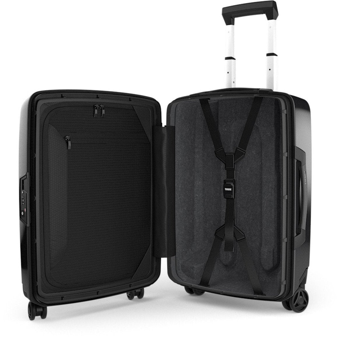 Revolve Wide-body Carry On Spinner Black-Suitcases