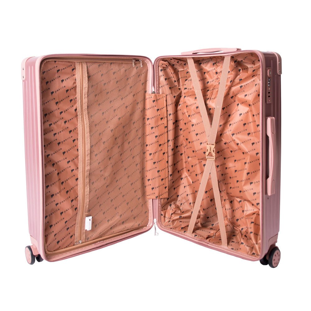 Ridge Set of 3 Spinner Trolley Cases | Rose Gold-Suitcases