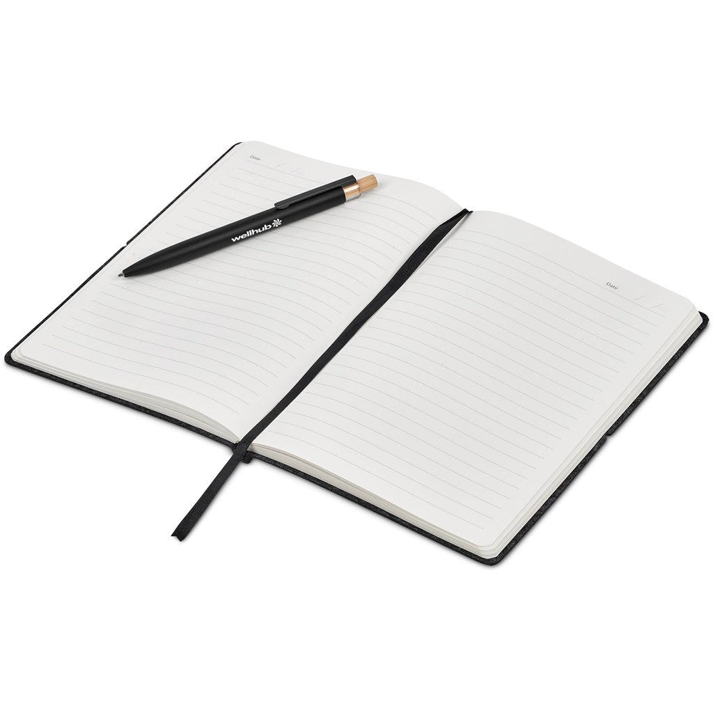 Rikamimo Notebook & Pen Set BLACK - Recycled PET Products,Items Introduced In 2024,Notebook Sets