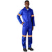 Safety Polycotton Boiler Suit - Reflective Arms & Legs - Orange Tape