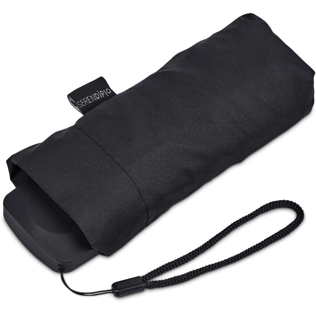 Salem Recycled PET Compact Umbrella with EVA Pouch BLACK - Umbrellas,Recycled Products,Umbrellas,Recycled Umbrellas