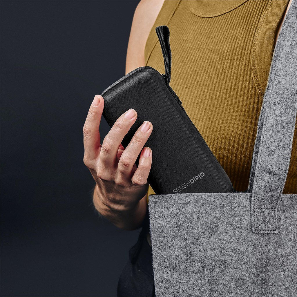 Salem Recycled PET Compact Umbrella with EVA Pouch BLACK - Umbrellas,Recycled Products,Umbrellas,Recycled Umbrellas