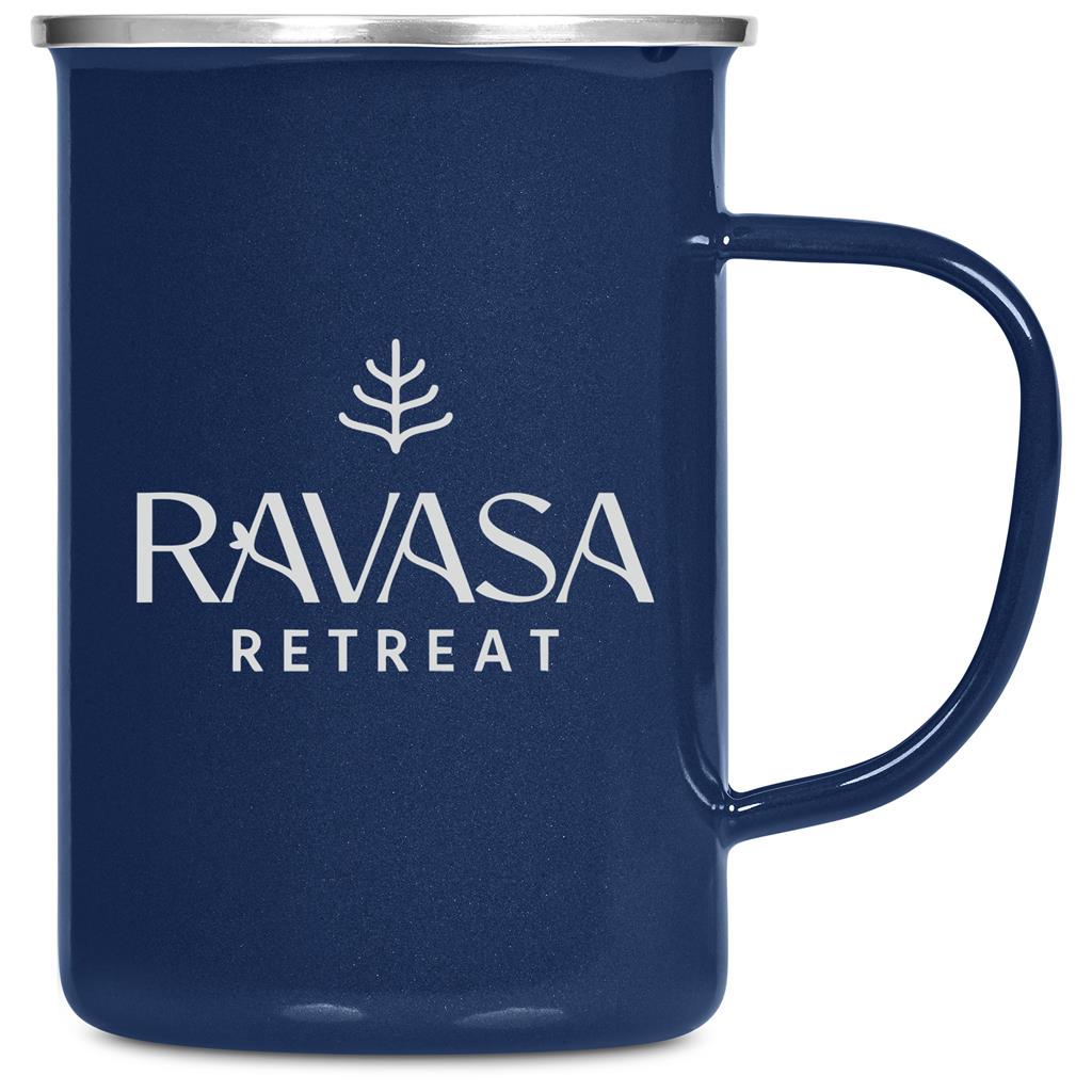 Satara Enamel Coffee Mug – 600ml NAVY - Drinkware,Mugs,Drinkware,Heritage Day