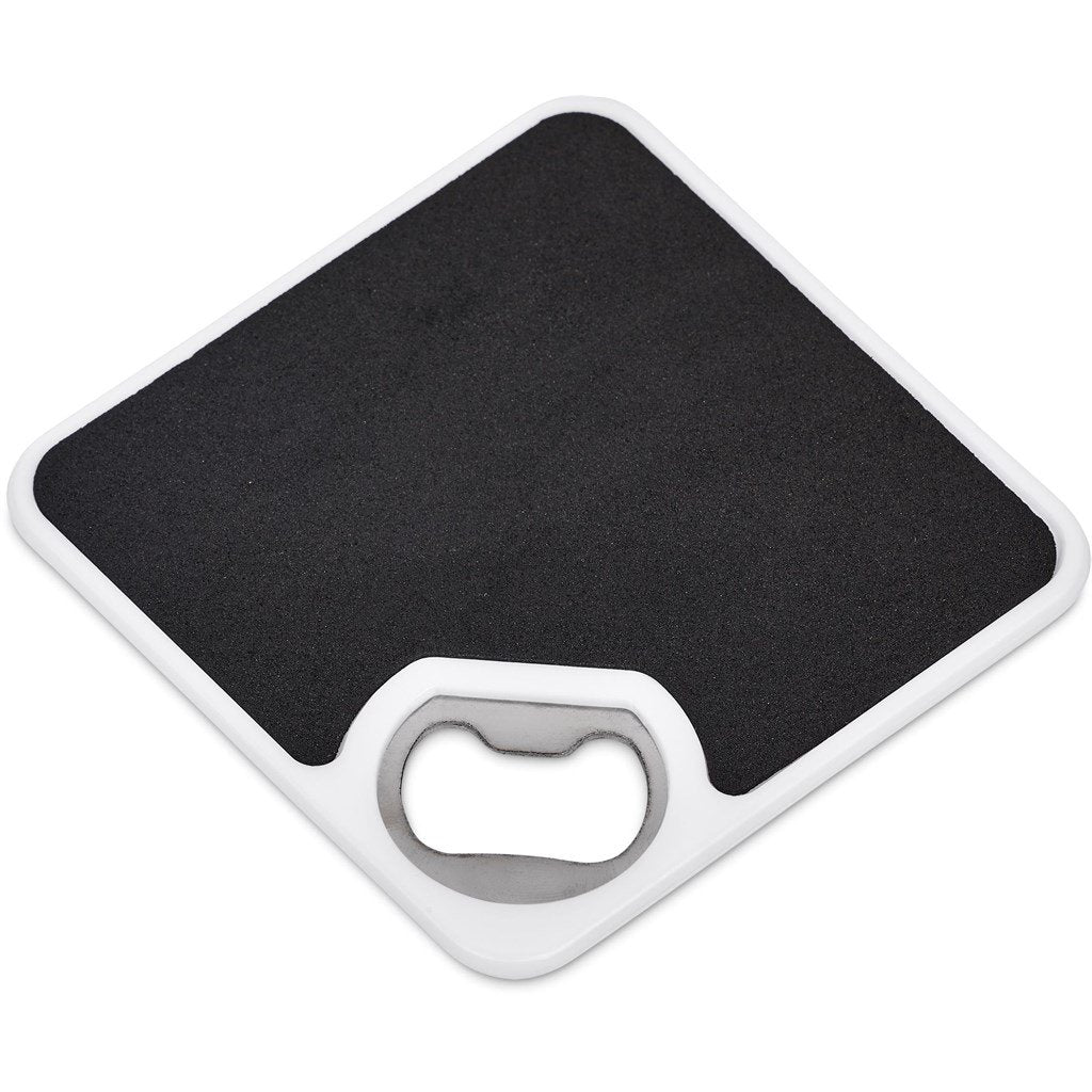 Sela Recycled Plastic Bottle Opener Coaster SOLID WHITE - Promotional Giveaways,Promotional Giveaways,Recycled Home and Living,Recycled