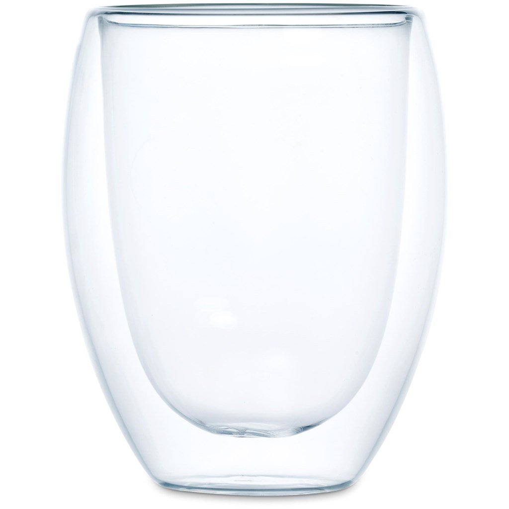 Serendipio Lorenzo Glass Double-Wall Cup - 350ml Transparent/Frosted White / T