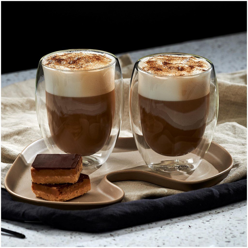 Serendipio Lorenzo Glass Double-Wall Cup - 350ml Transparent/Frosted White / T