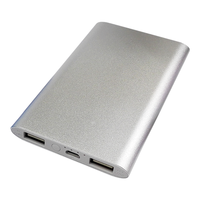 Slim Aluminium 4000 mAh Powerbank Silver / STD / Regular - Technology