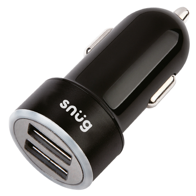 Snug Car Charger With Micro USB Cable Black / STD / Last Buy - Technology