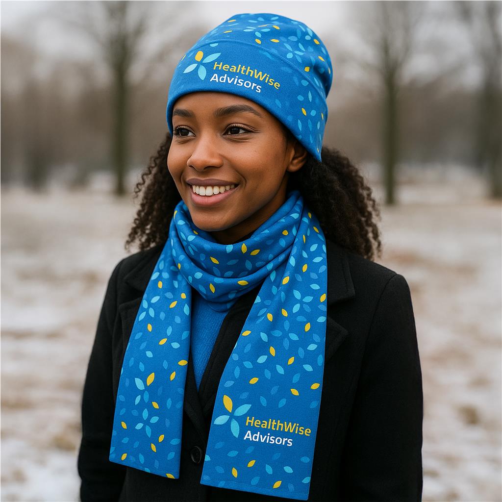 Custom Snug Season Set BLACK - Beanies and Scarves,Custom Scarves