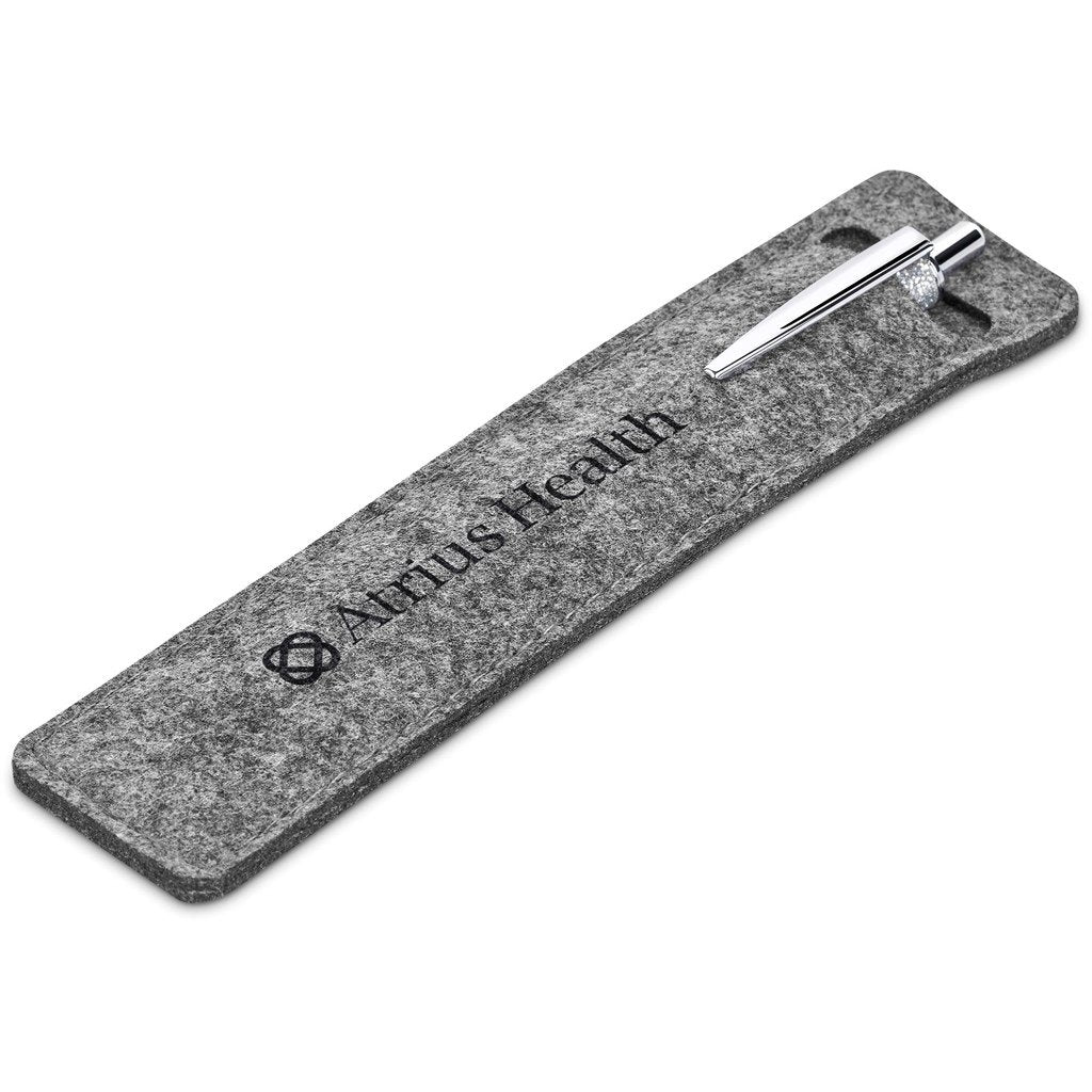 Sparkle Ball Pen In Felt Pouch Grey / GY