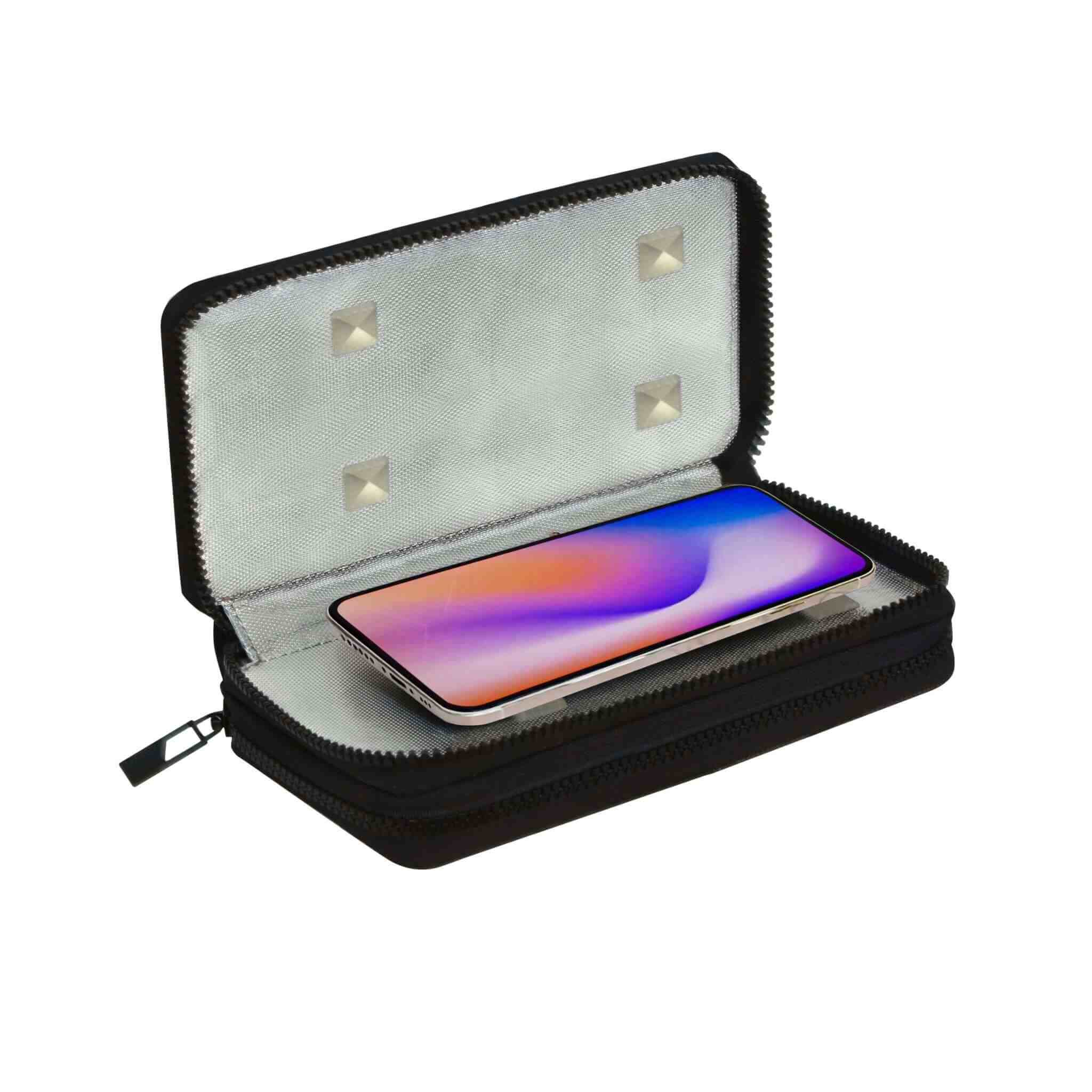 Open Sterilization Pouch with mobile phone inside