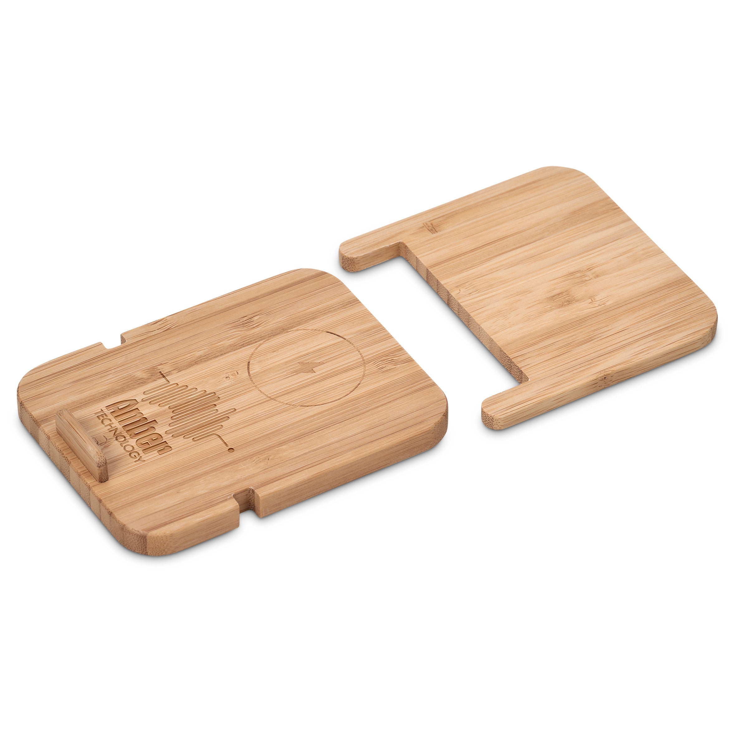 Sustainable Bamboo Wireless Charger Stand Natural / NT - Mobile Phone Stands