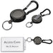 Swipe Retractable Badge Reel with Carabiner BLACK - Lanyards,Lanyards,Lanyards