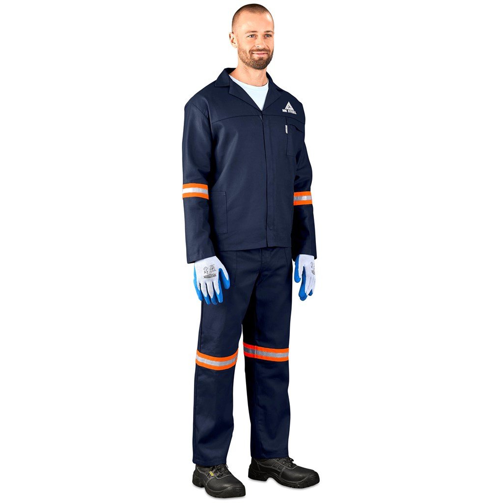 Technician 100% Cotton Conti Suit - Reflective Arms Legs & Back - Orange Tape