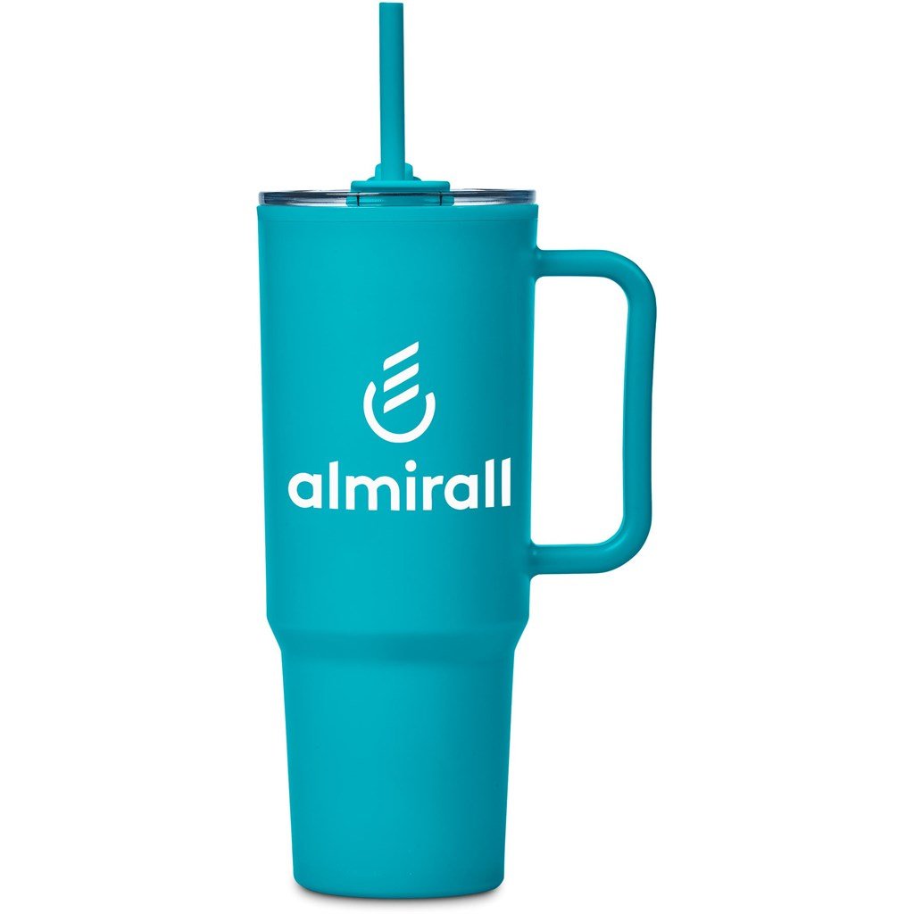 Texas Plastic Double-Wall Mug – 1.2 Litre TURQUOISE - Travel Mugs and Tumblers,Ideas for Summer,Drinkware