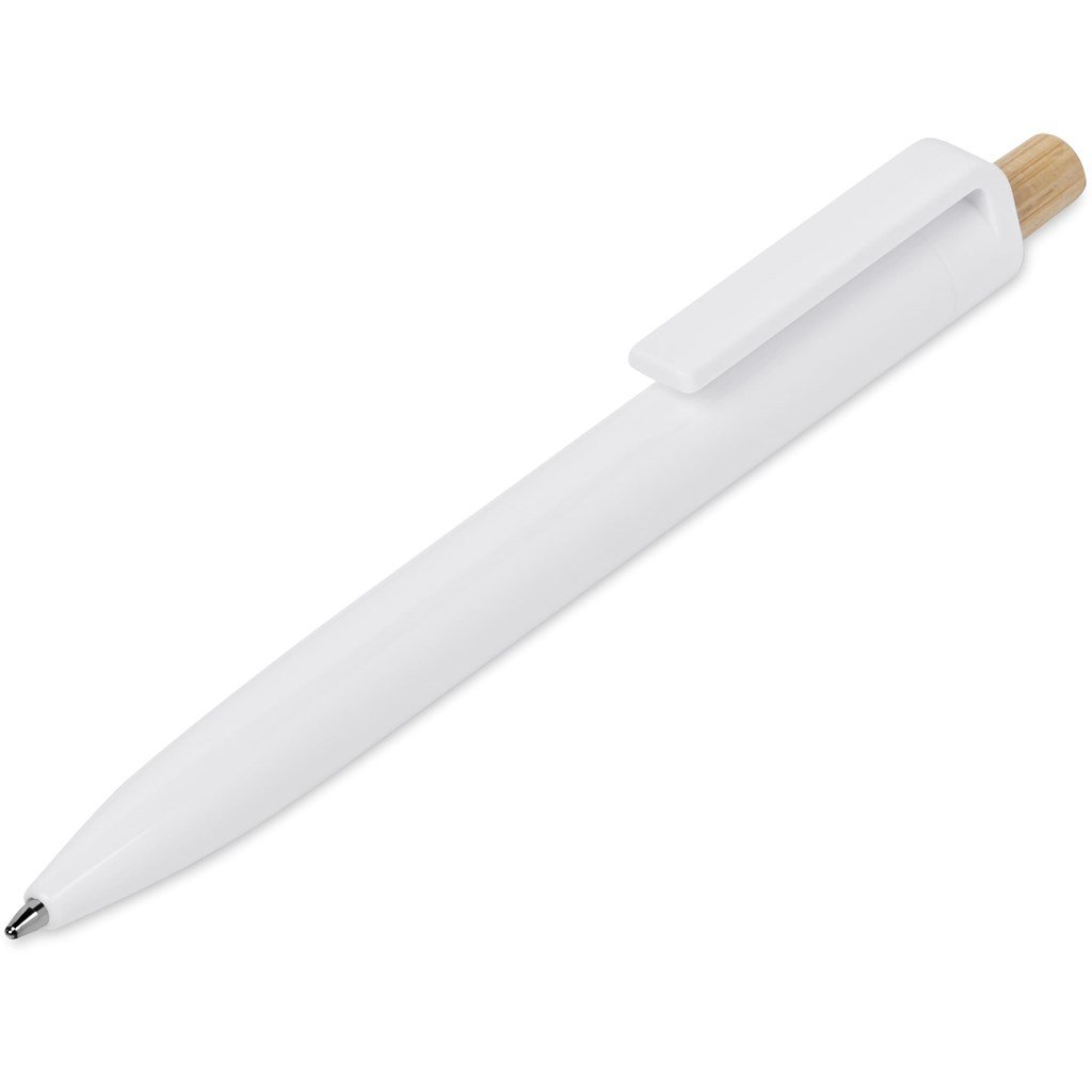 Tickit Recycled Plastic & Bamboo Ball Pen SOLID WHITE - Eco Friendly Pens and Sets,Writing Instruments,Recycled Writing Instruments