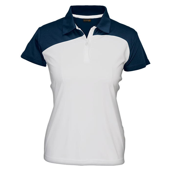 Torpedo Golfer Ladies White/Navy / XS / Last Buy - Golf Shirts