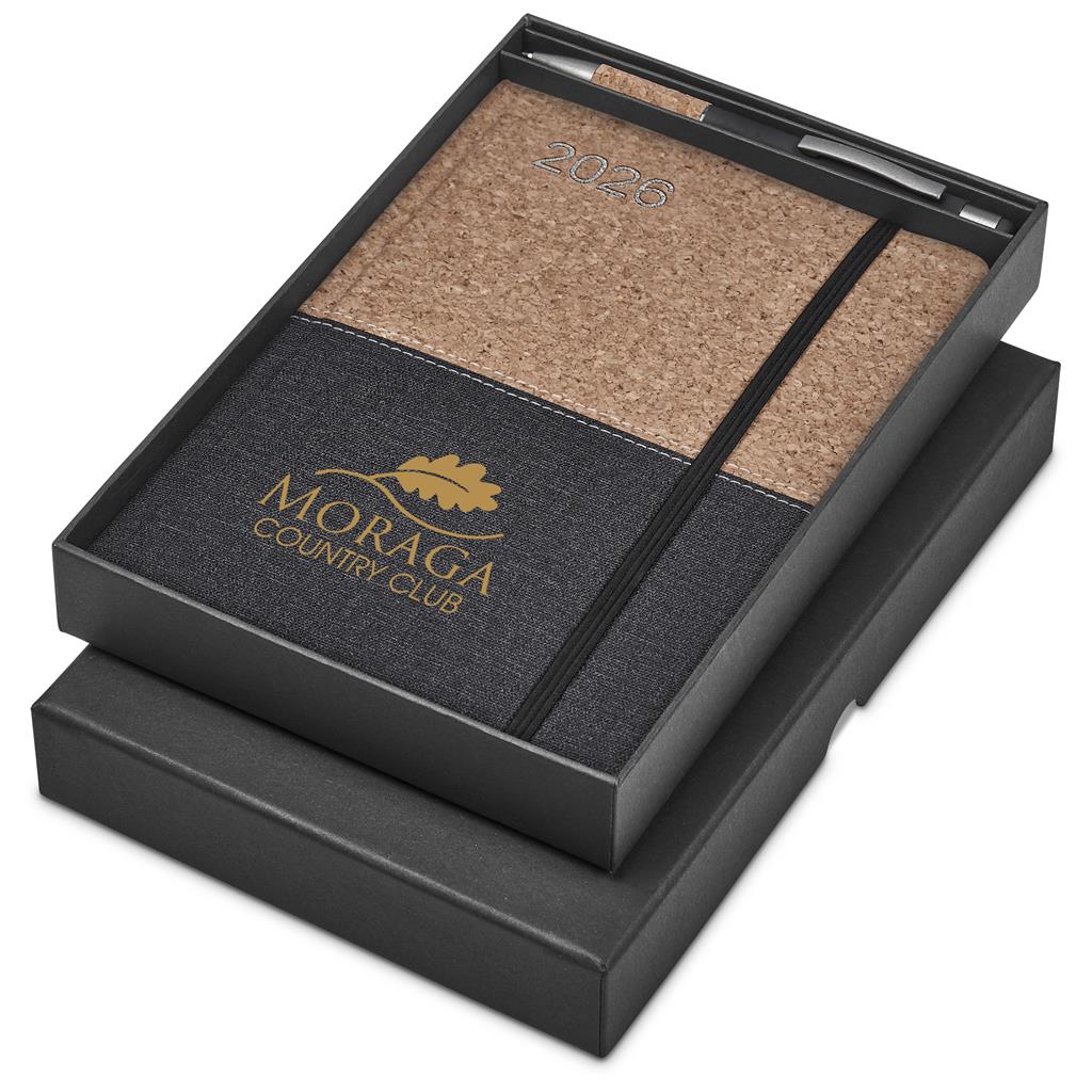 Toshi A5 2026 Diary & Pen Set BLACK - Diaries 2026,Diaries 2026,Diary Sets