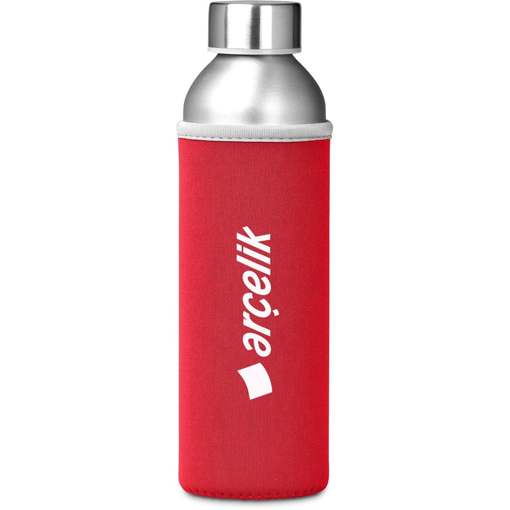 Tosla Recycled Aluminium Water Bottle - 650ml RED - Bottles,Recycled Drinkware