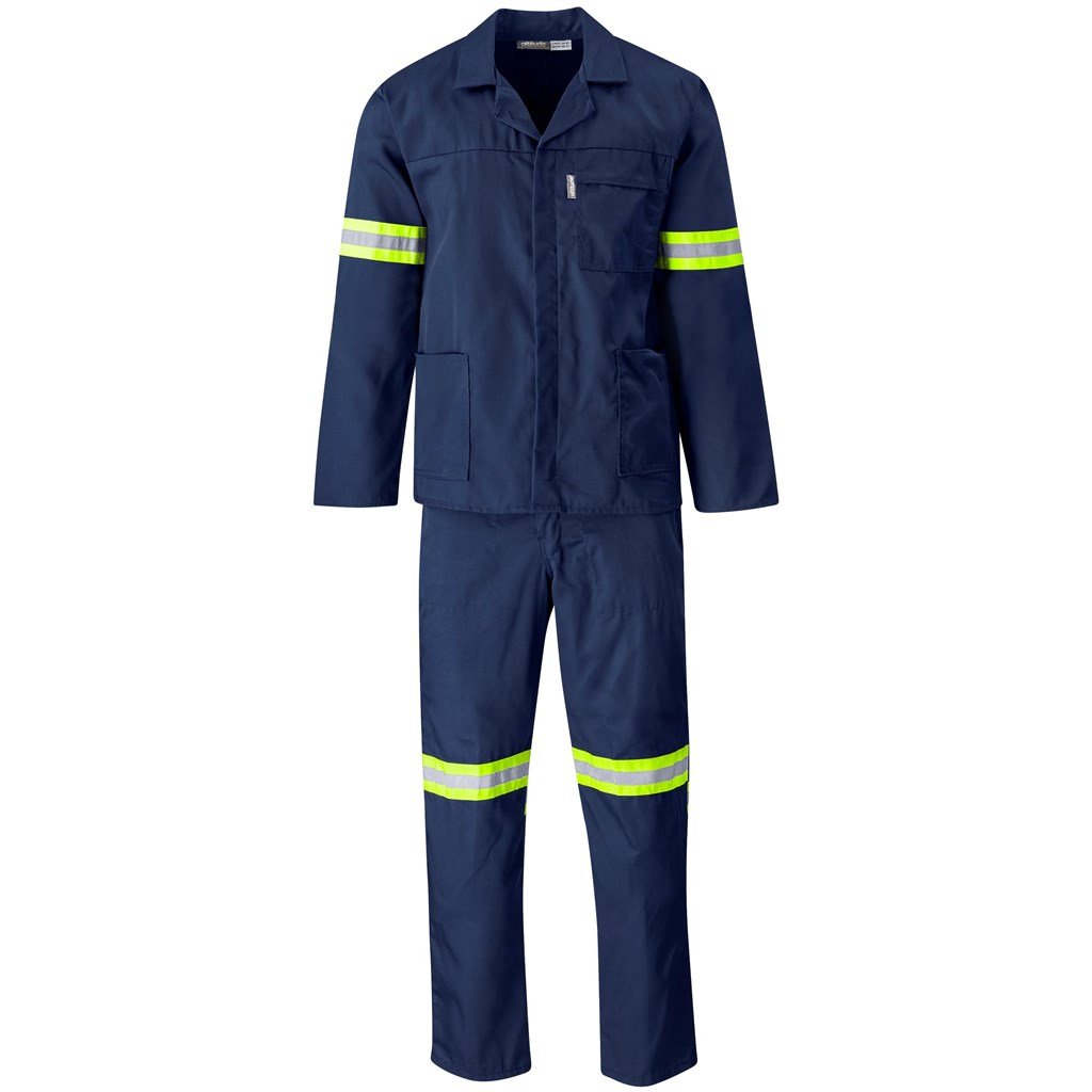 Trade Polycotton Conti Suit - Reflective Arms & Legs - Yellow Tape