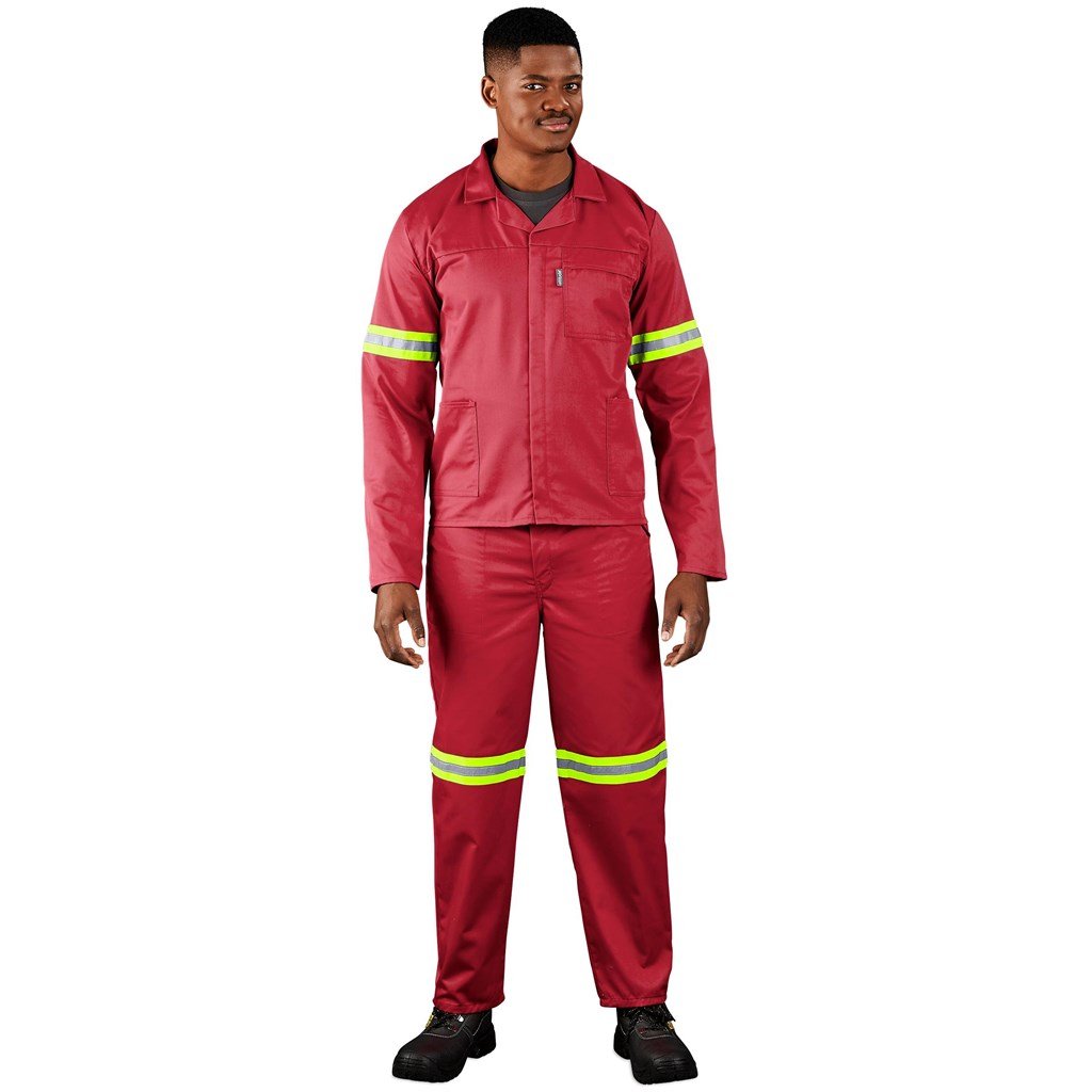 Trade Polycotton Conti Suit - Reflective Arms Legs & Back - Yellow Tape