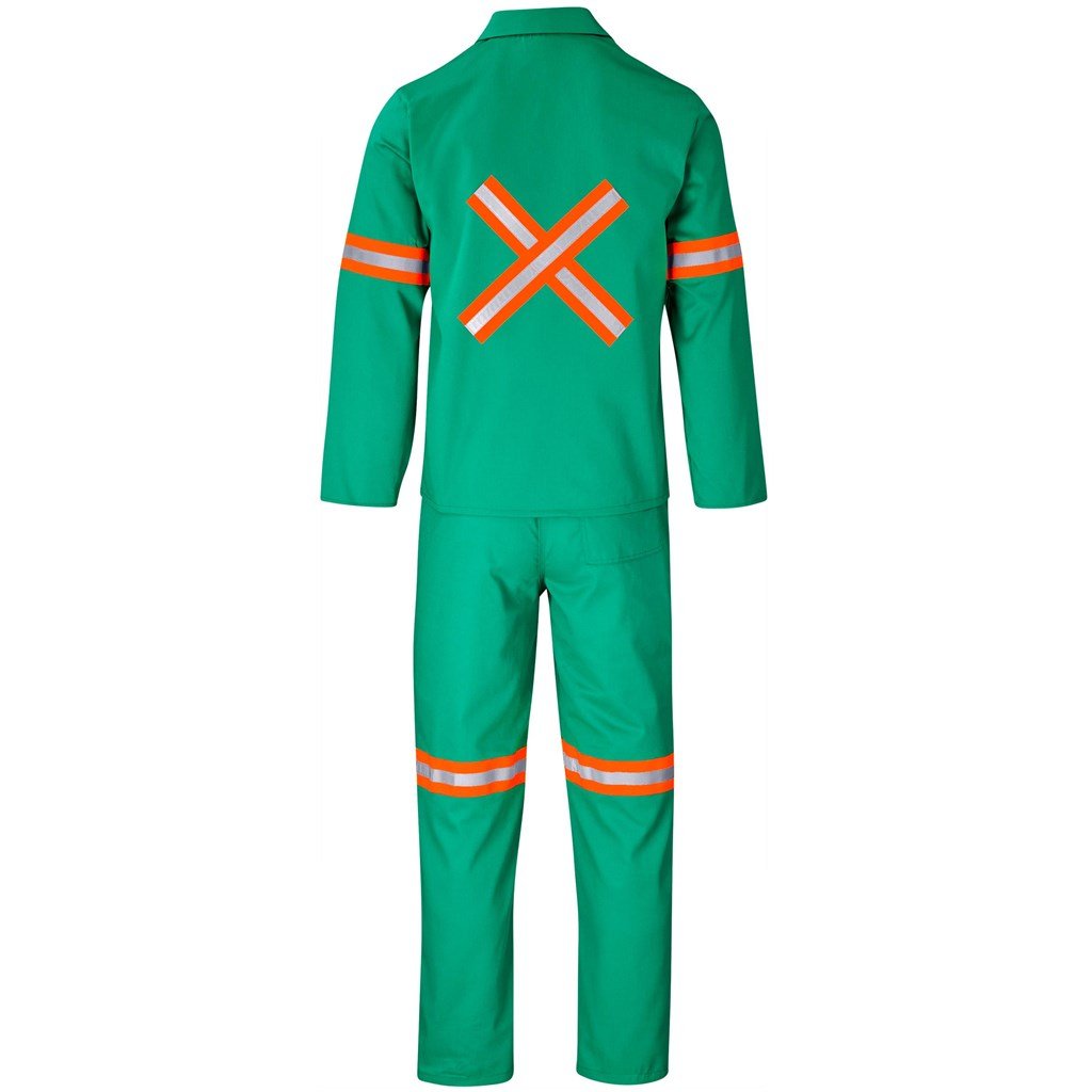 Trade Polycotton Conti - Suit Reflective Arms Legs & Back - Orange Tape