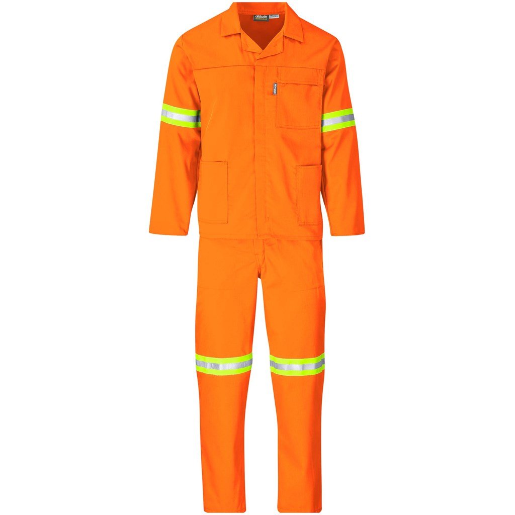 Trade Polycotton Conti Suit - Reflective Arms Legs & Back - Yellow Tape 32 / ORANGE