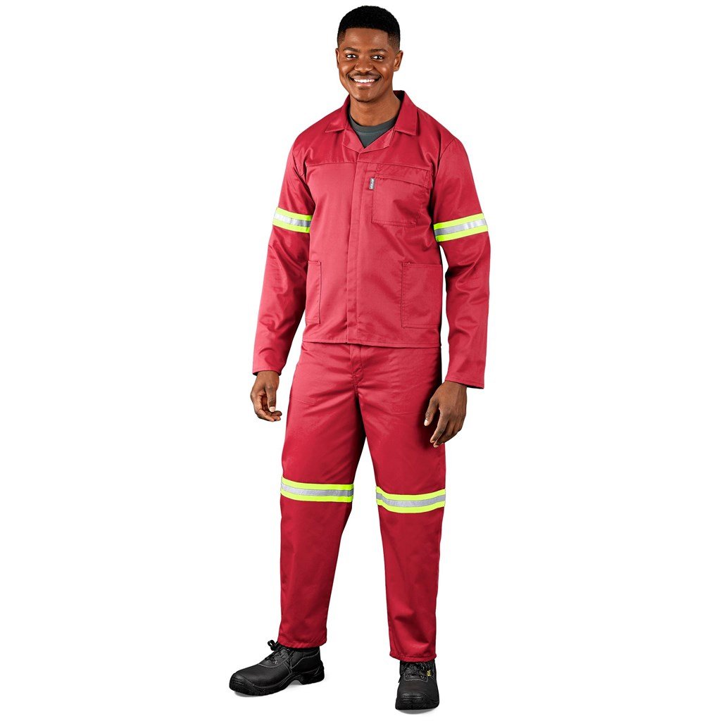 Trade Polycotton Conti Suit - Reflective Arms Legs & Back - Yellow Tape