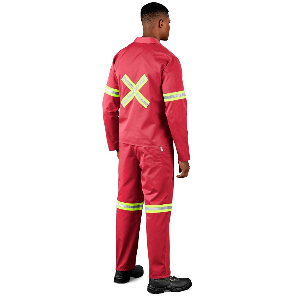 Trade Polycotton Conti Suit - Reflective Arms Legs & Back - Yellow Tape