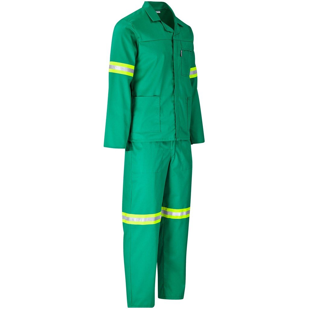 Trade Polycotton Conti Suit - Reflective Arms Legs & Back - Yellow Tape
