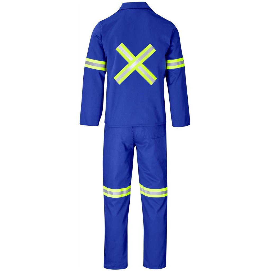 Trade Polycotton Conti Suit - Reflective Arms Legs & Back - Yellow Tape