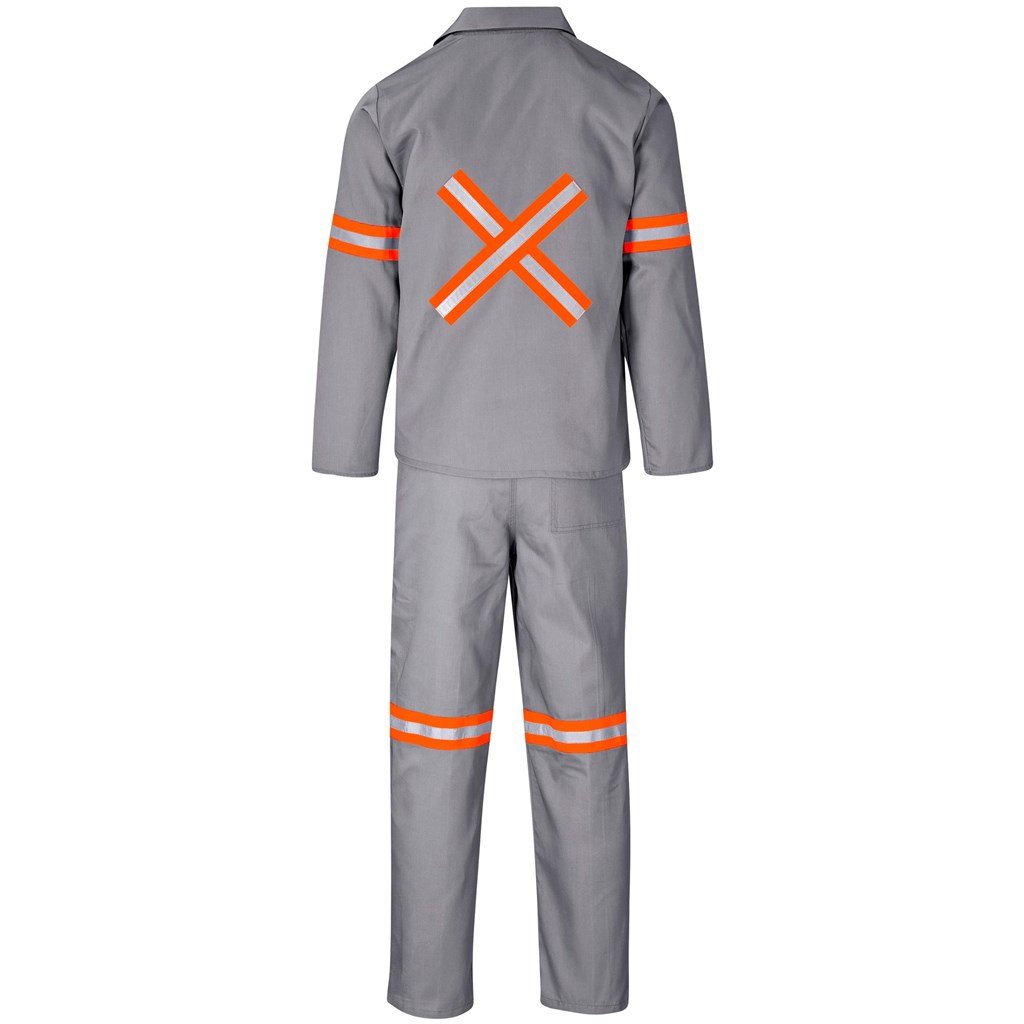 Trade Polycotton Conti - Suit Reflective Arms Legs & Back - Orange Tape