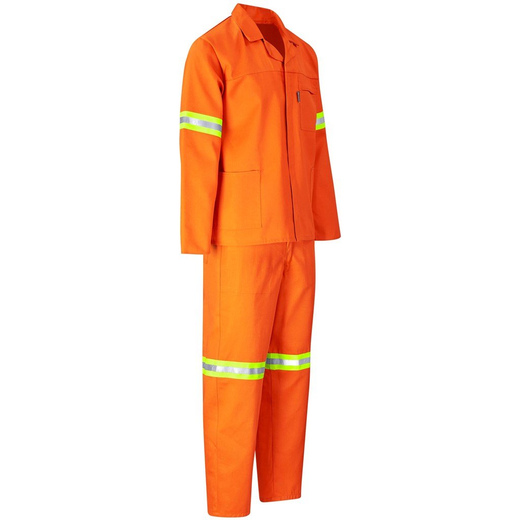 Trade Polycotton Conti Suit - Reflective Arms Legs & Back - Yellow Tape