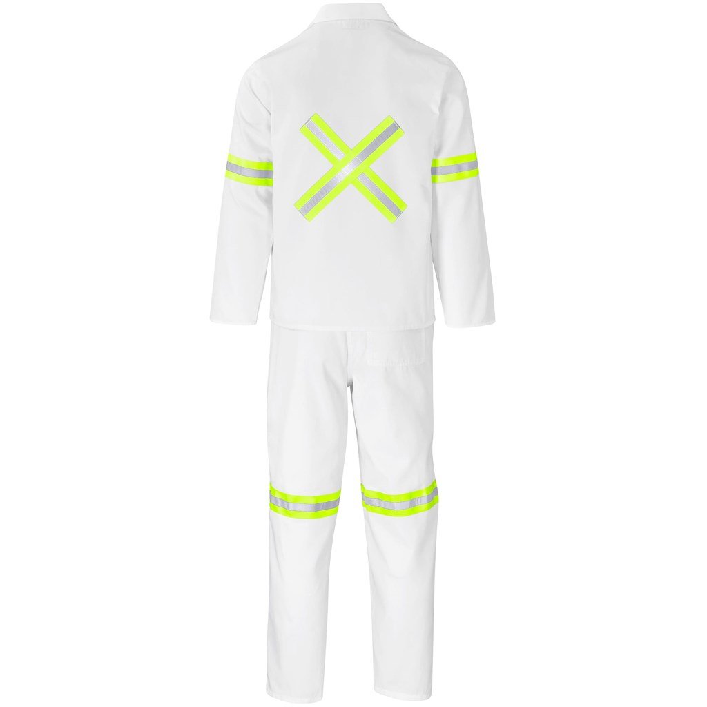 Trade Polycotton Conti Suit - Reflective Arms Legs & Back - Yellow Tape